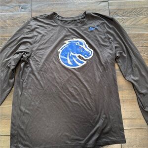EUC Nike Black and Blue Boise State Long Sleeve Tee sz Medium